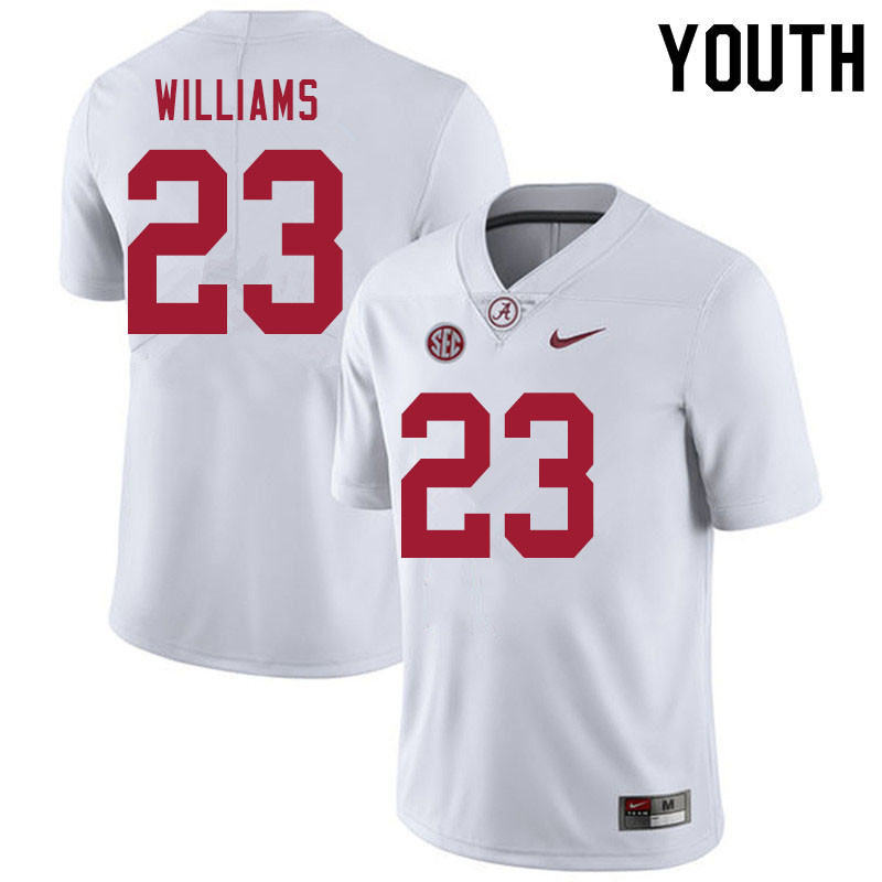 Youth #23 Roydell Williams Alabama White Tide College Football Jerseys Sale-White